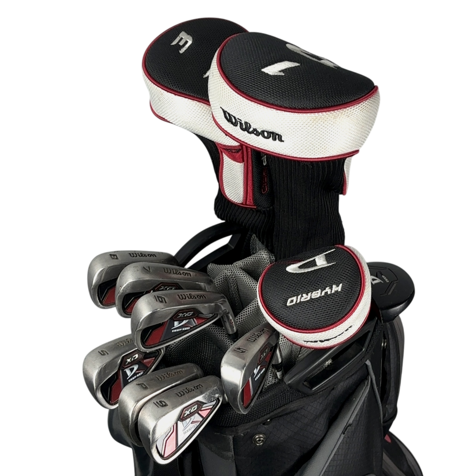 Wilson Deep Red Komplet Sæt Med Bag / 5-PW+SW / Flex Regular / Stål