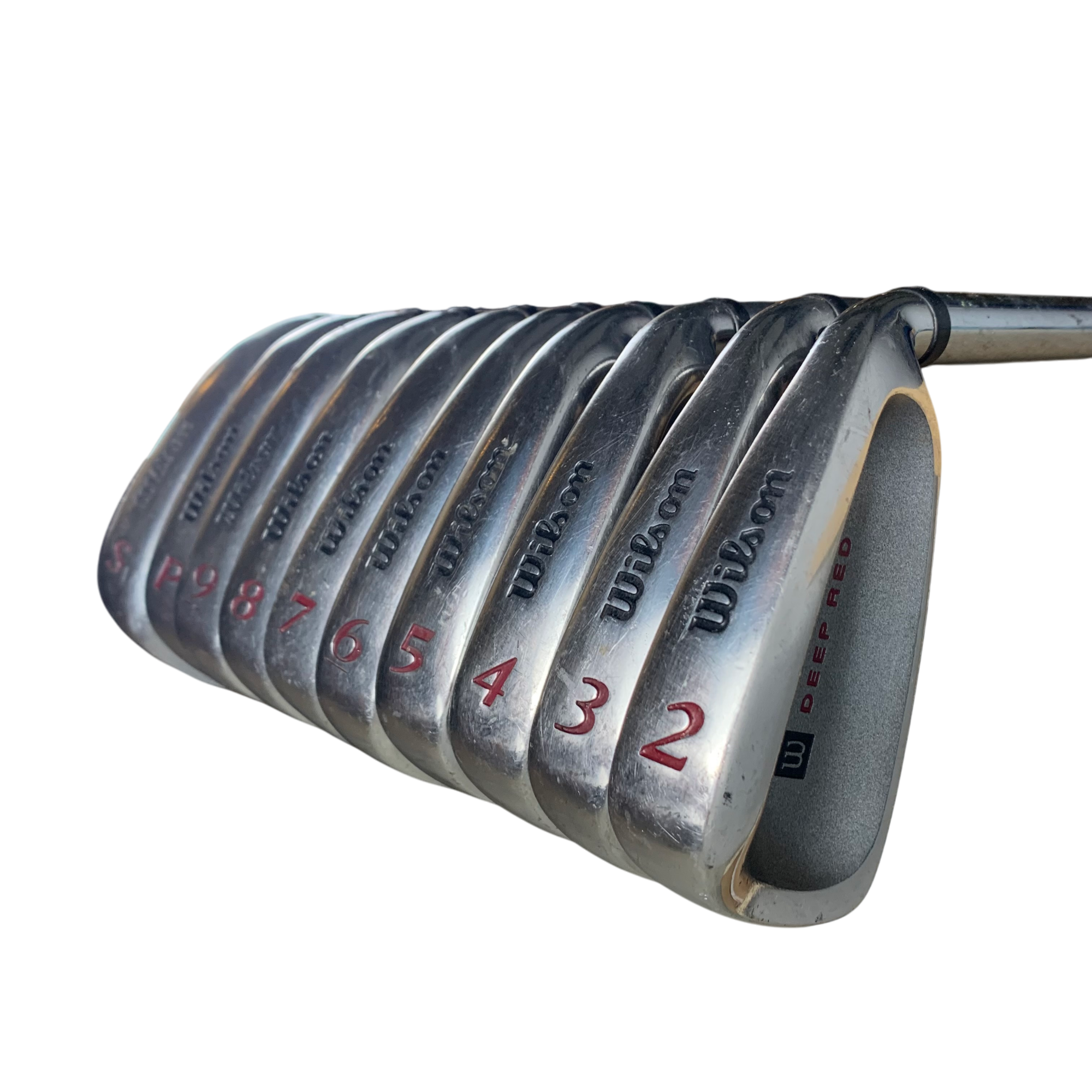 Wilson Deep Red Jernsæt / Flex Stiff / 2-SW / Stål galleri billede 2 - brugt golf udstyr i god stand