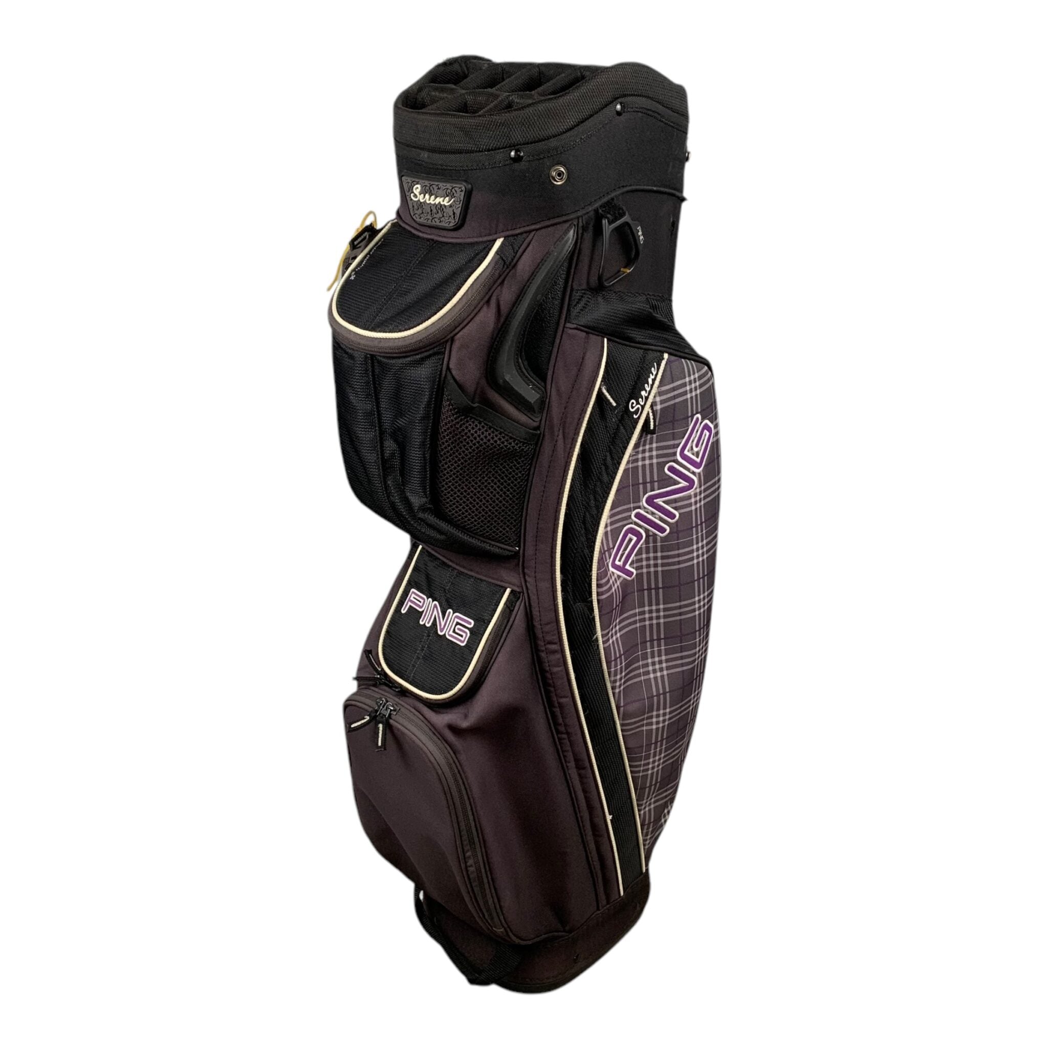 Ping Serene CartBag / Black/Purple / 14 Rum