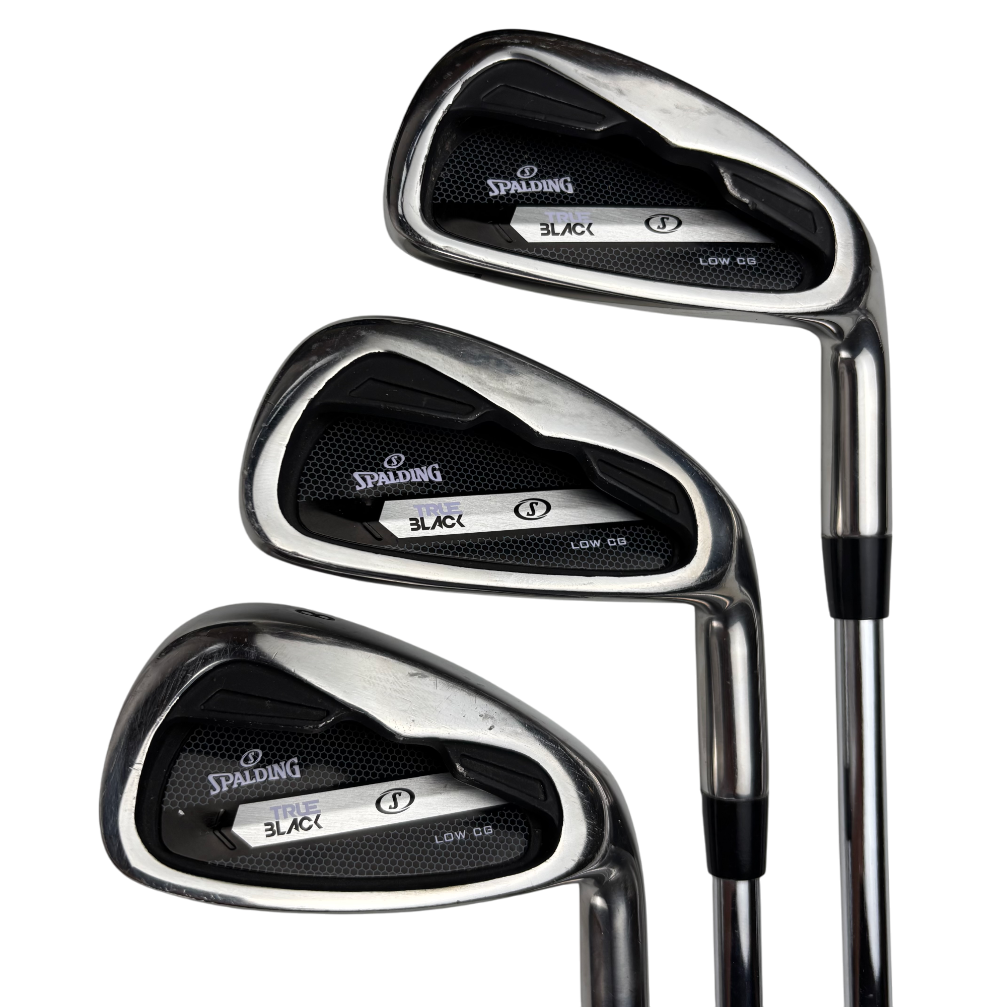 Spalding True Black Jernsæt / Flex Stiff / 6-SW / Stål hovedbillede - brugt golf udstyr i god stand