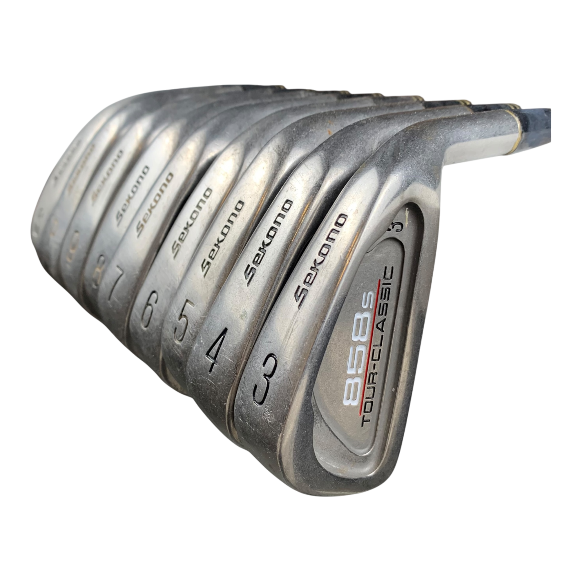 Sekono 858S Jernsæt / Flex Stiff / 3-SW / Grafit galleri billede 3 - brugt golf udstyr i god stand