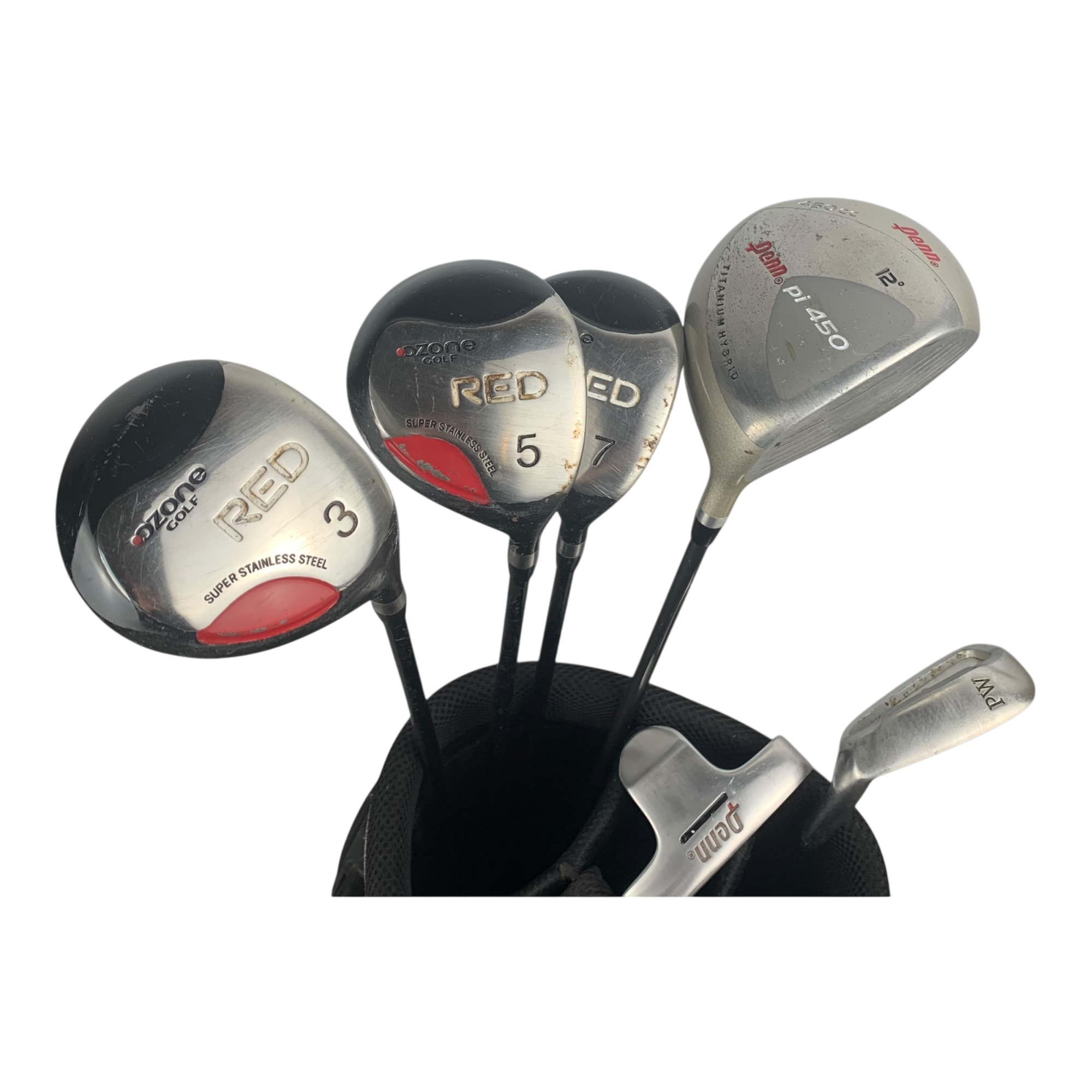 Ozone Komplet Sæt M. Bag / Flex Regular / Graphite galleri billede 3 - brugt golf udstyr i god stand