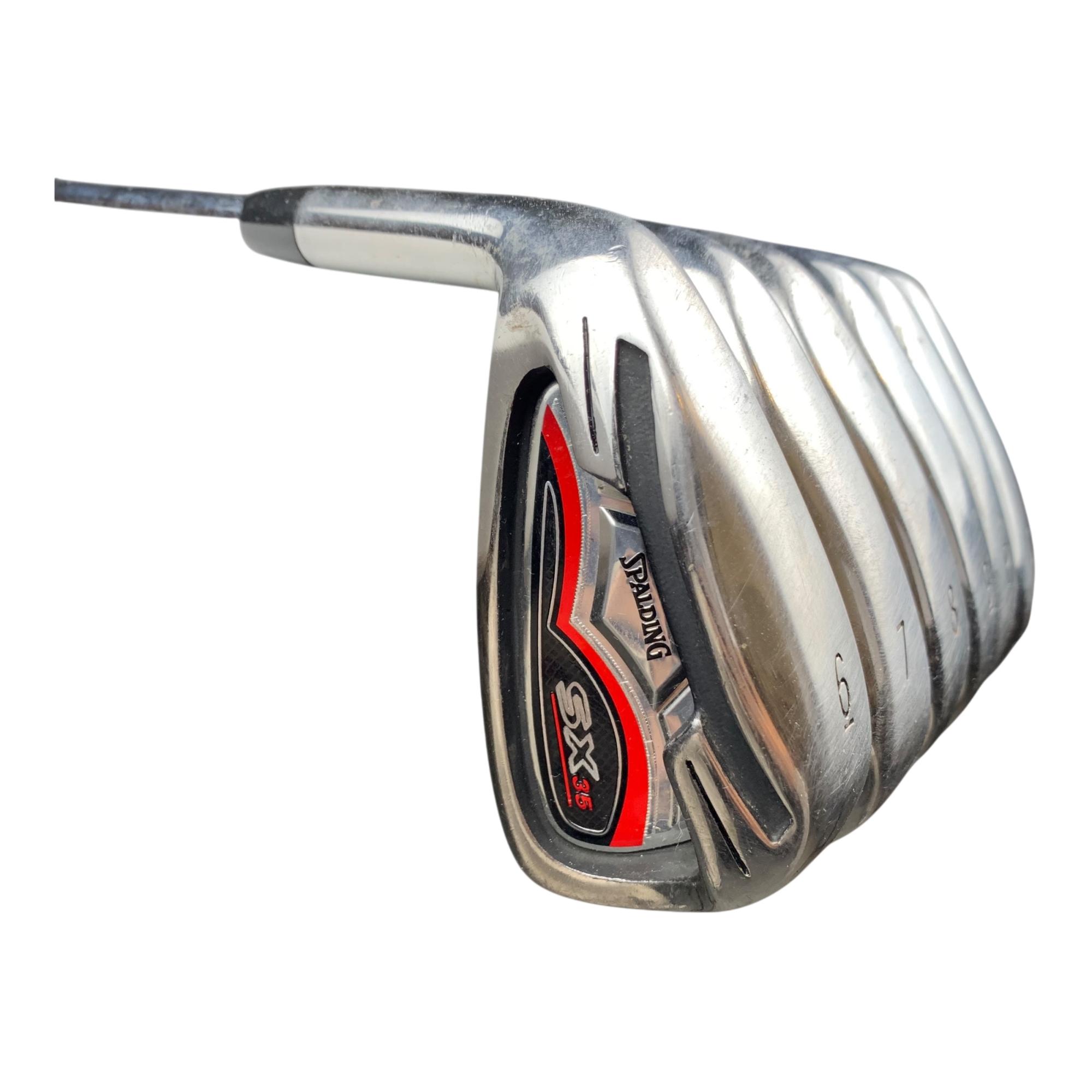 Spalding SX35 Jernsæt / Flex Stiff / 6-SW / Stål Venstre galleri billede 3 - brugt golf udstyr i god stand